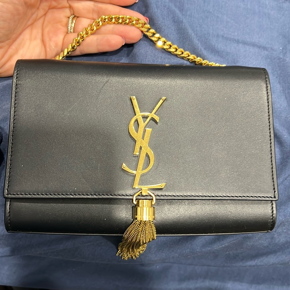 Saint Laurent small Kate tassel bag black